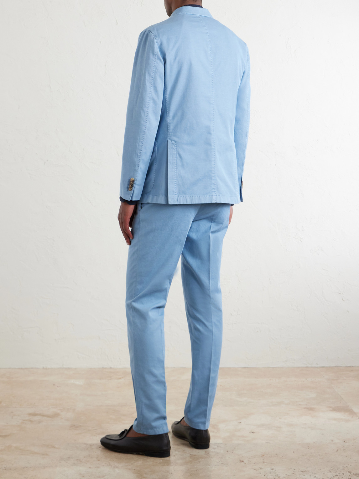 Stretch Cotton And Linen-Blend Suit Jacket