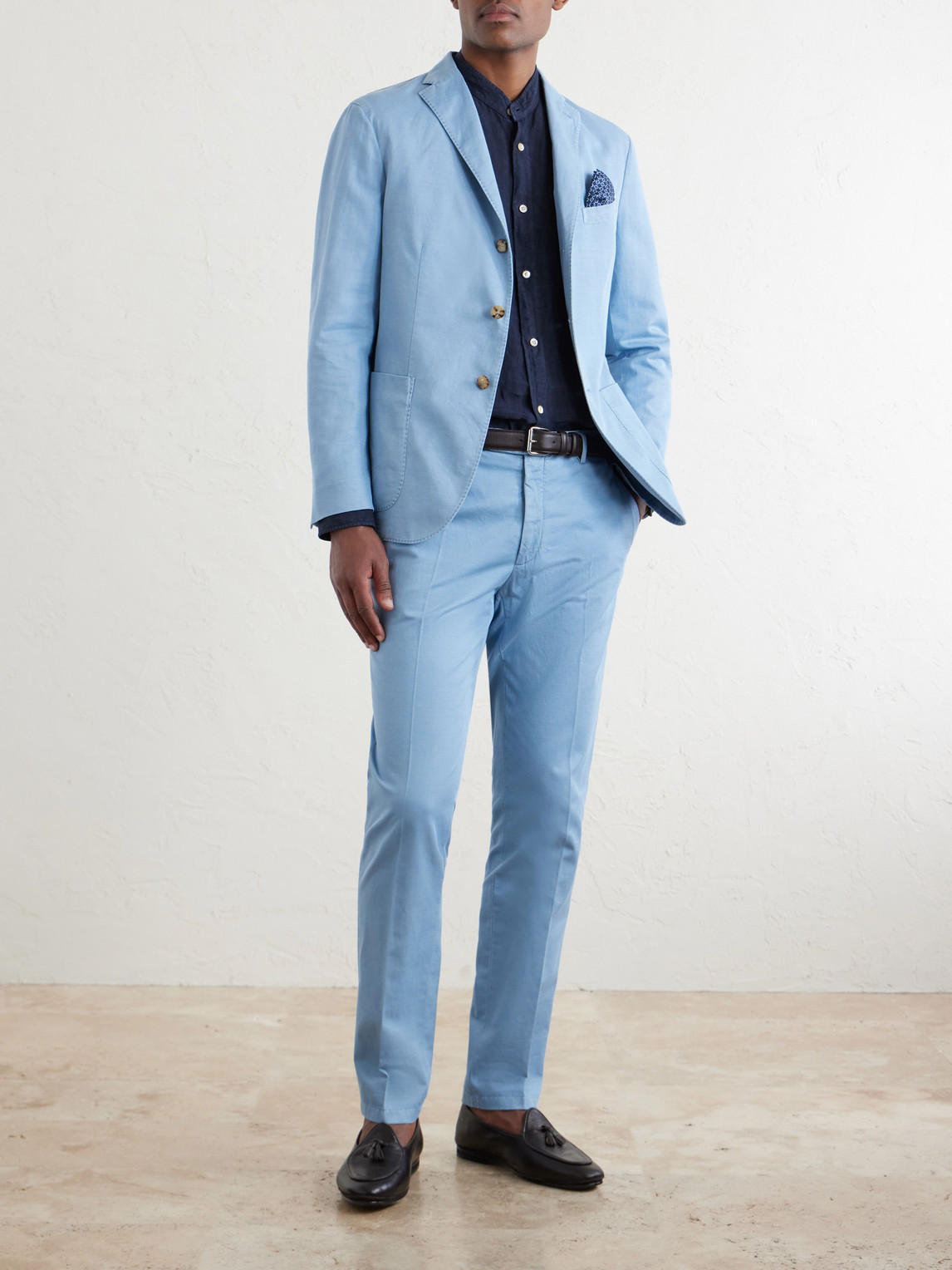 Stretch Cotton And Linen-Blend Suit Jacket