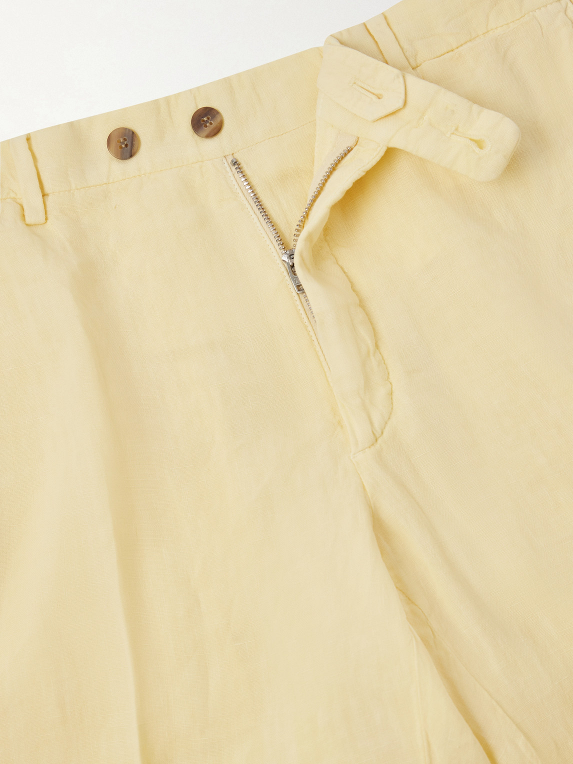 Straight-Leg Linen Suit Trousers
