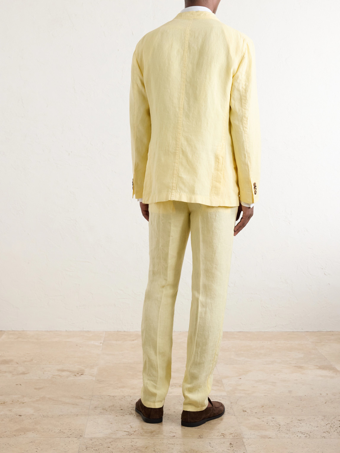  Boglioli - Linen Suit Jacket - Men - Yellow - It 48 
