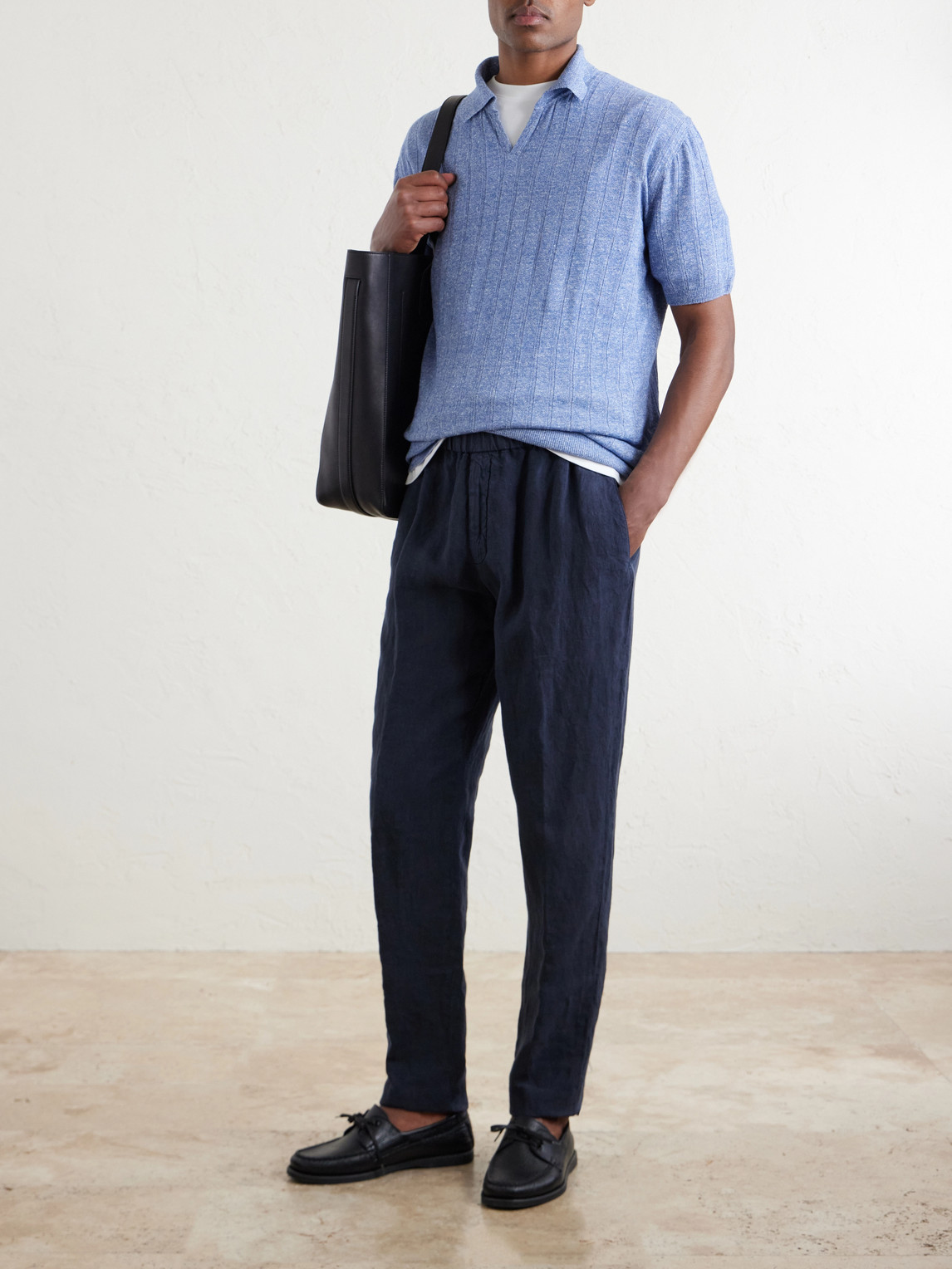 Tapered Linen Trousers
