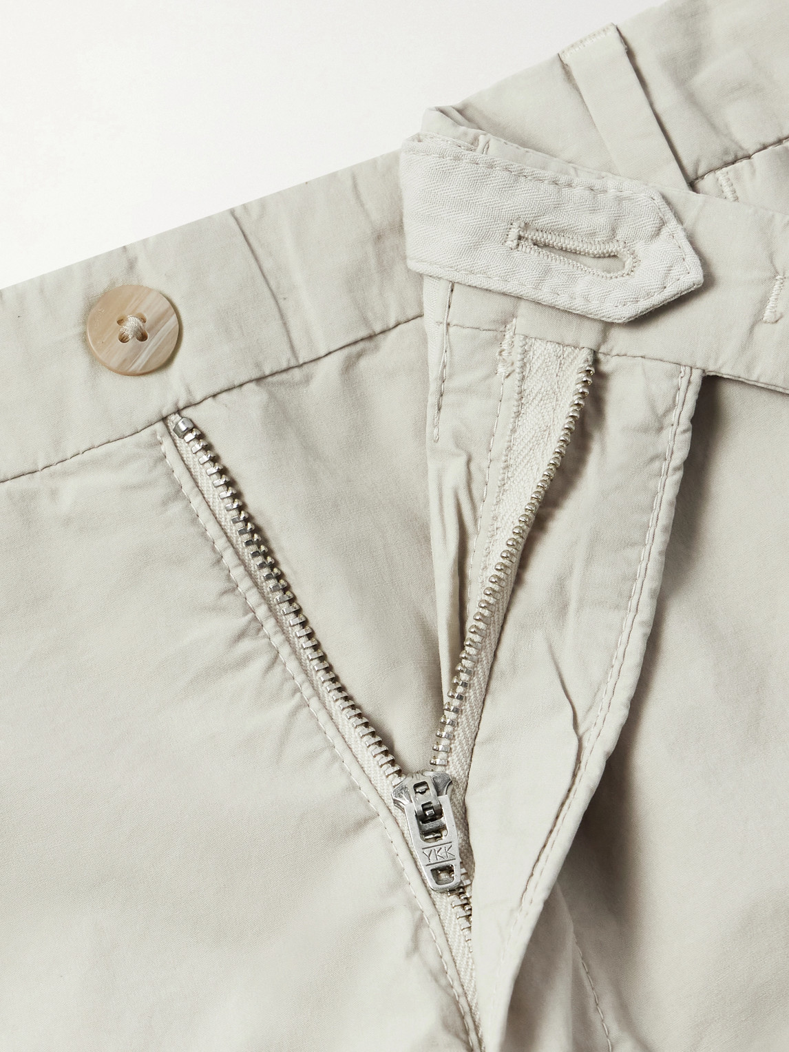 Straight-Leg Cotton-Blend Suit Trousers