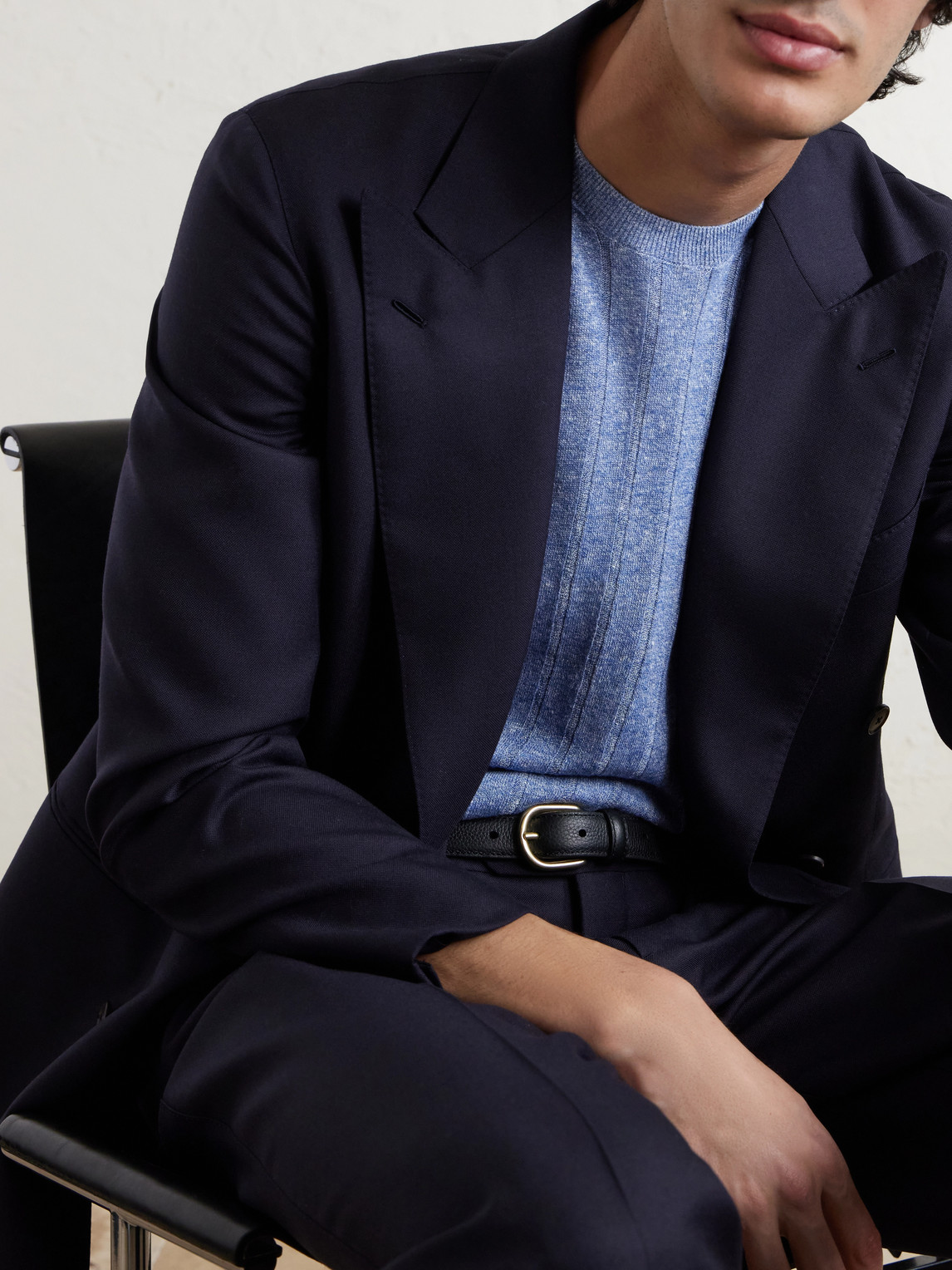 Ribbed Linen And Cotton-Blend T-Shirt