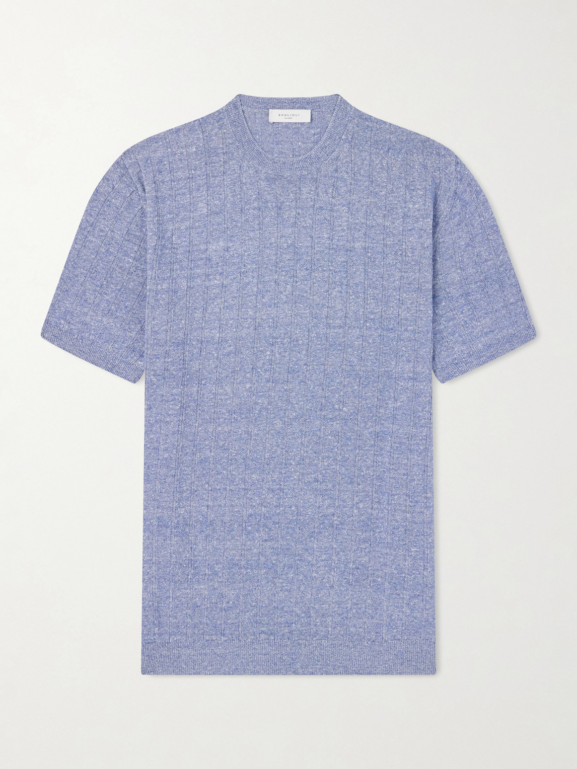 Boglioli Ribbed Linen and Cotton-Blend T-Shirt - Men