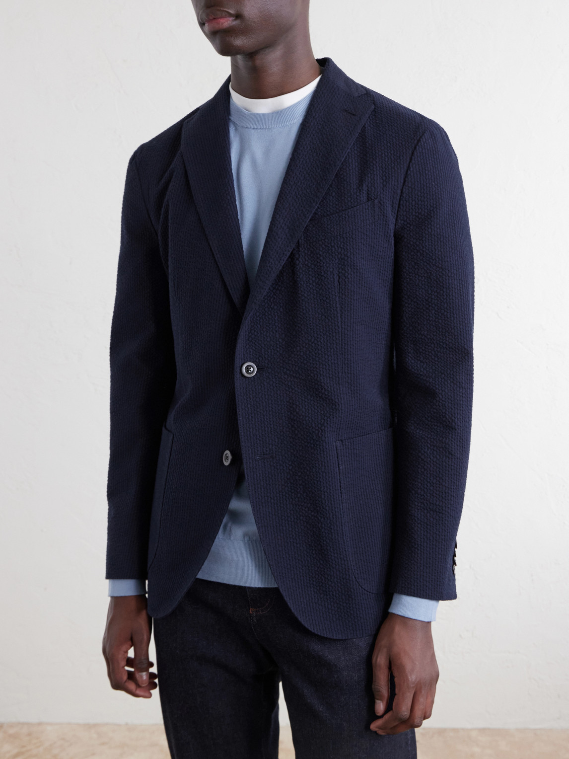 Cotton-Seersucker Blazer