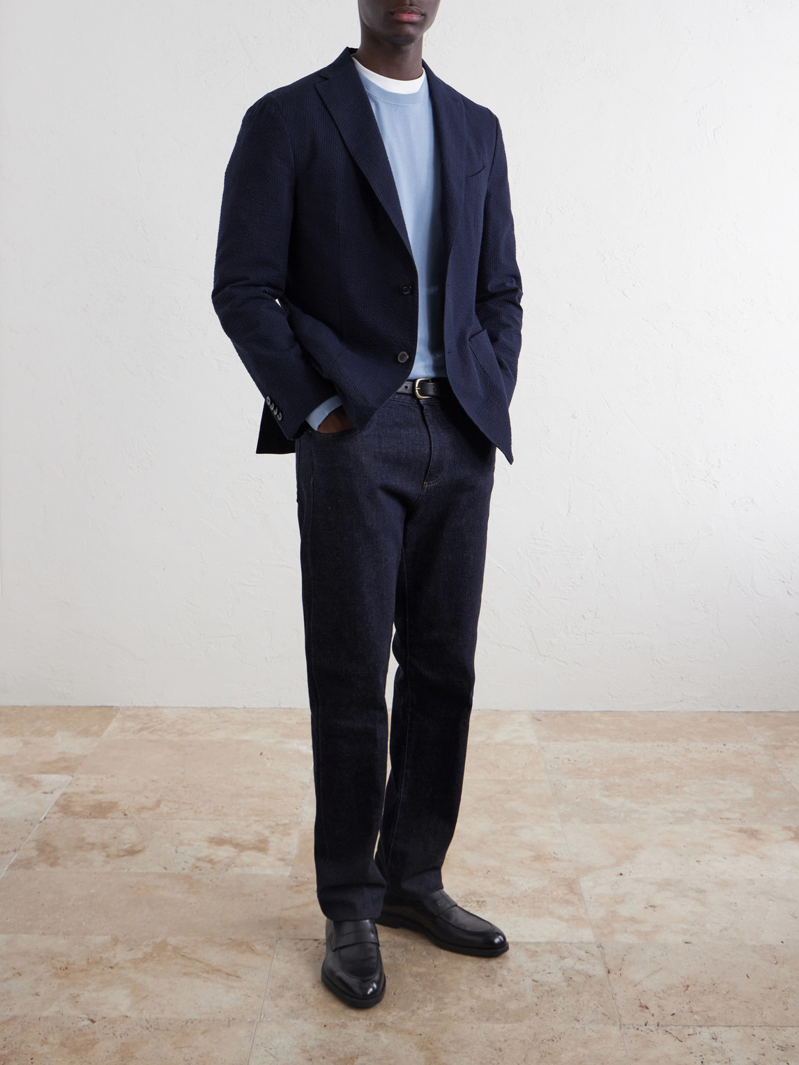 Cotton-Seersucker Blazer