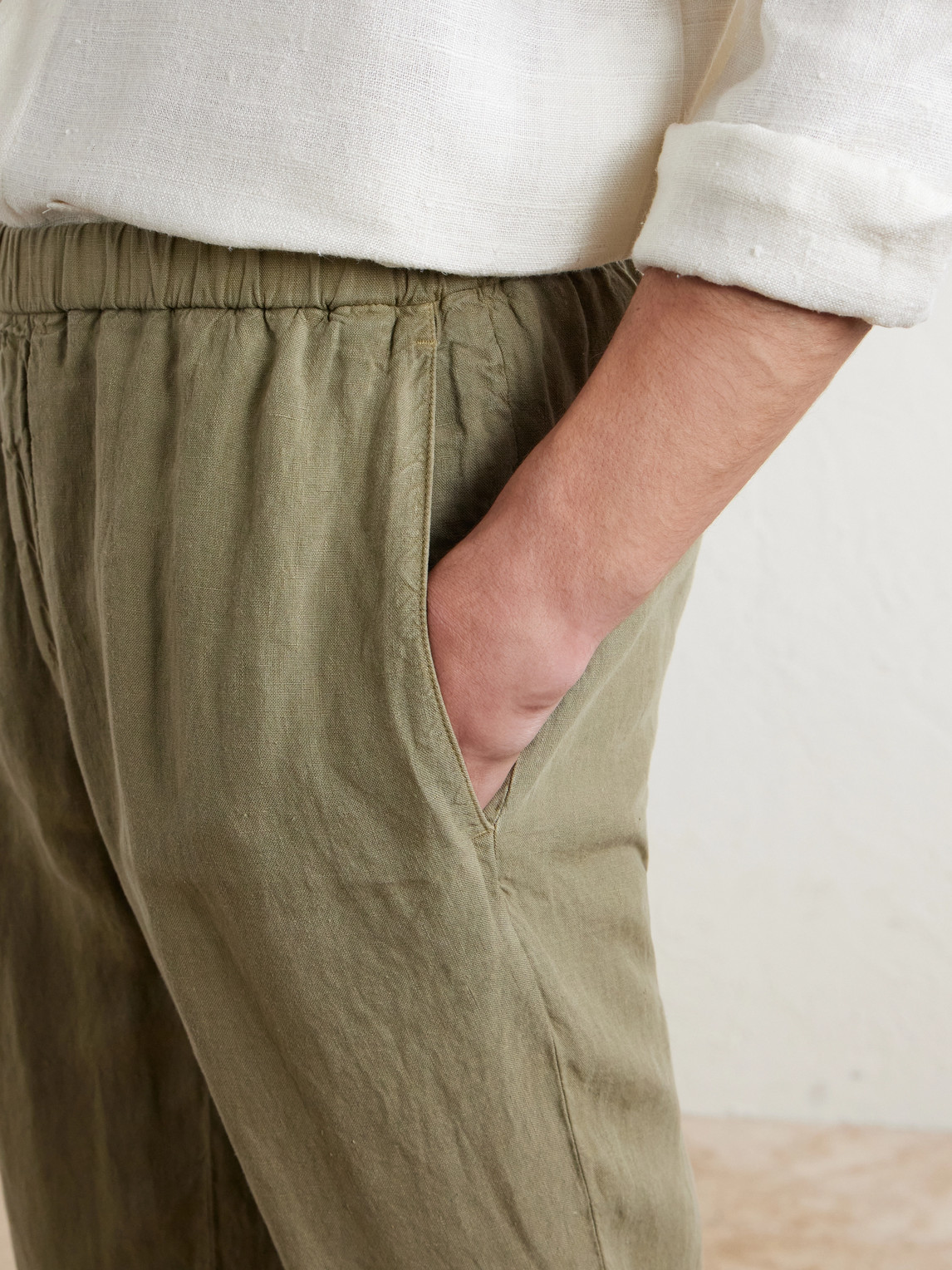 Tapered Linen Trousers