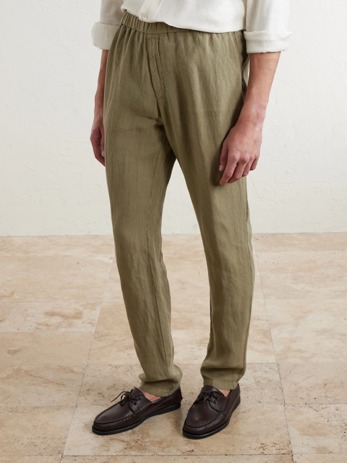  Boglioli - Tapered Linen Trousers - Men - Green - It 46 