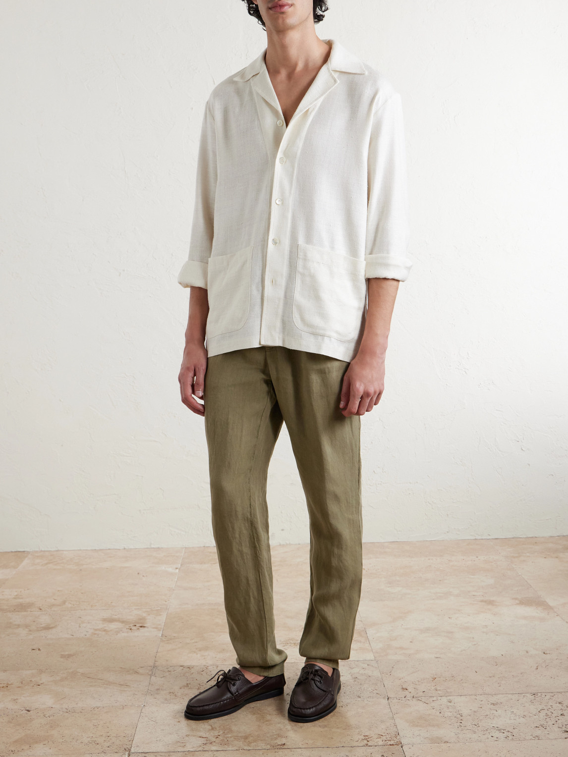 Tapered Linen Trousers