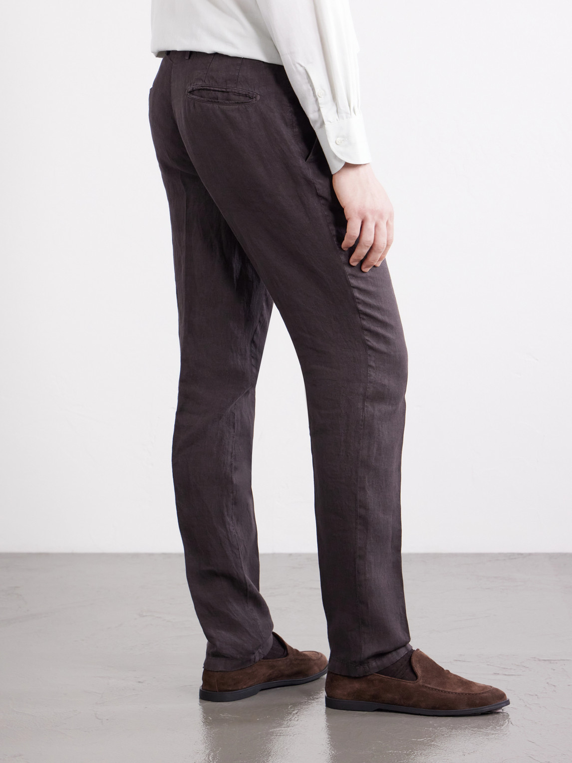 Straight-Leg Linen Suit Trousers