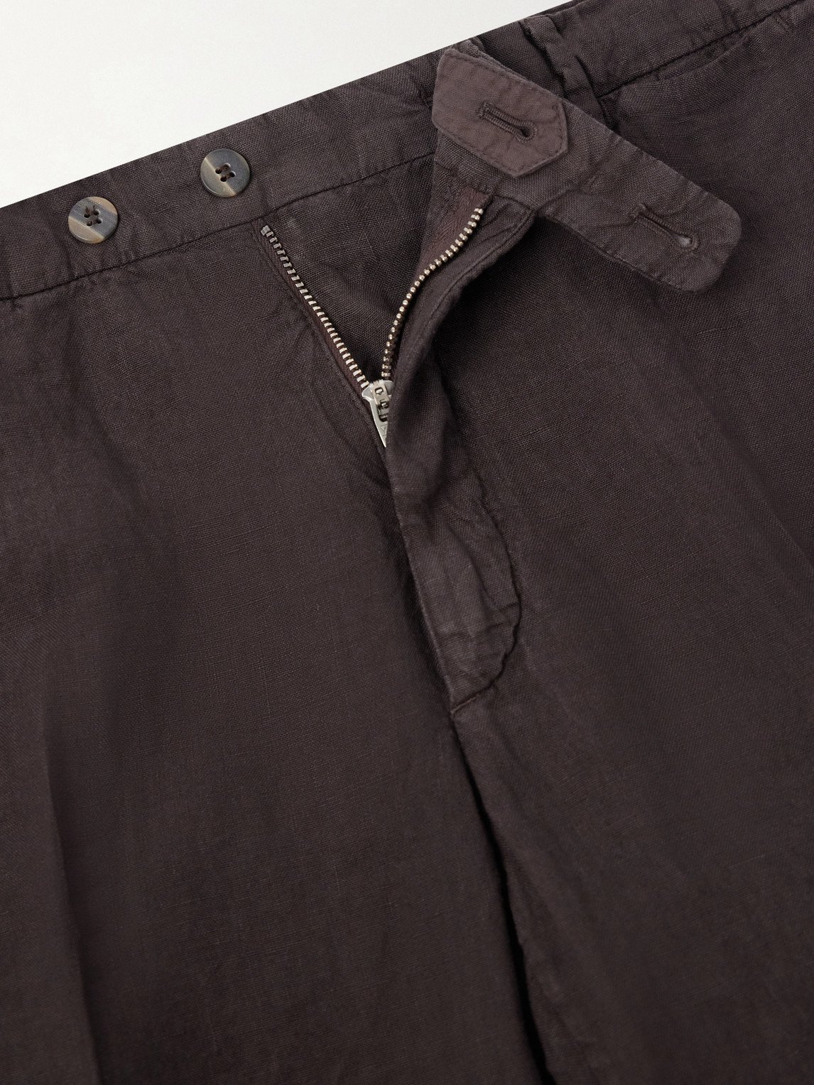 Straight-Leg Linen Suit Trousers