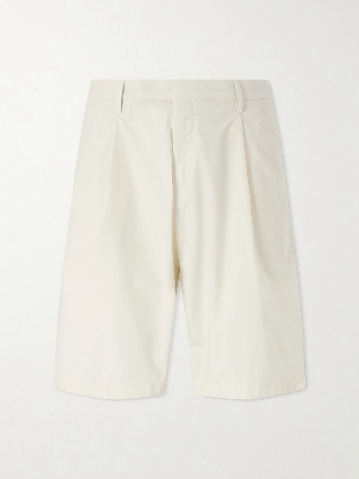 Boglioli Straight-Leg Pleated Cotton-Blend Poplin Shorts IT 46