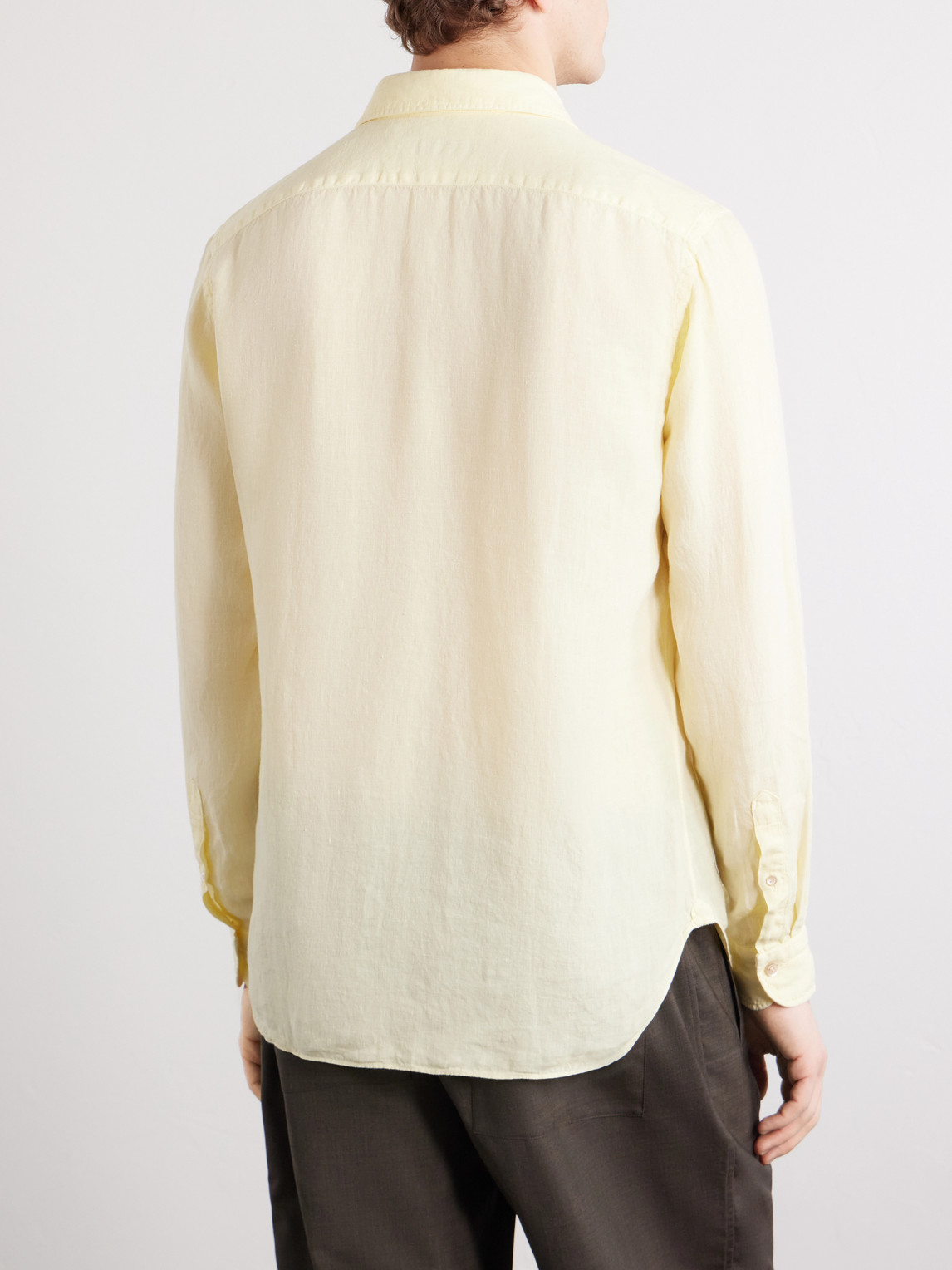  Boglioli - Linen Shirt - Men - Yellow - Eu 38 