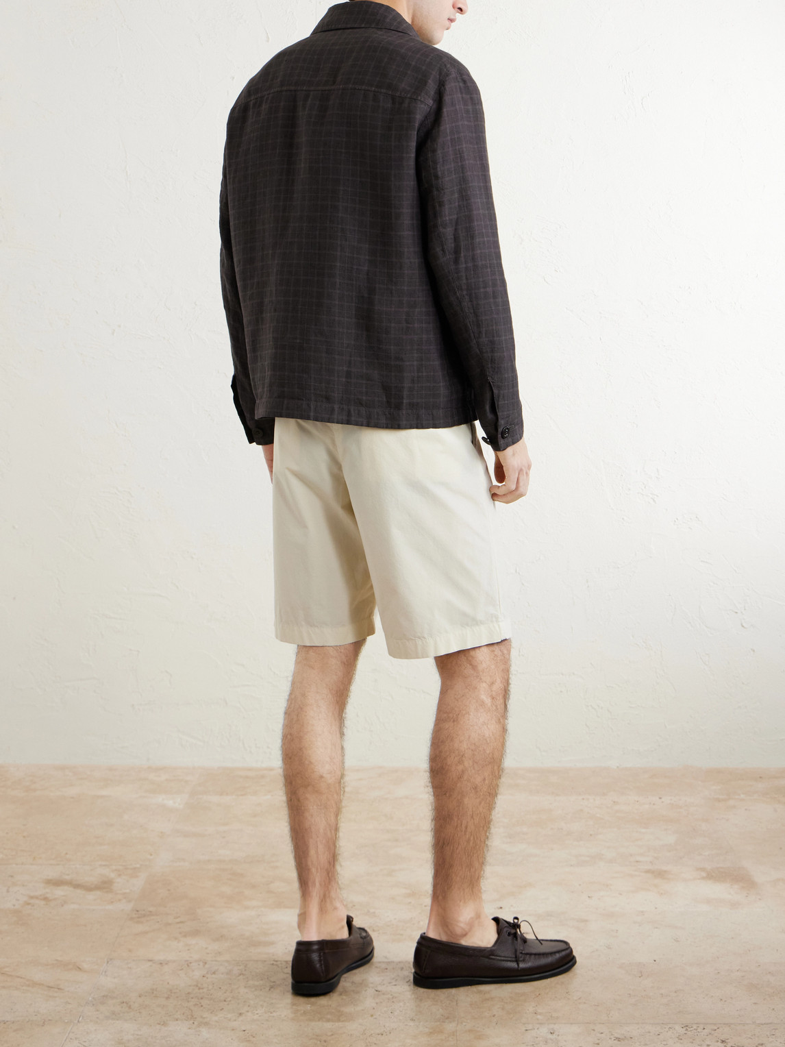  Boglioli - Checked Linen Overshirt - Men - Brown - It 44 