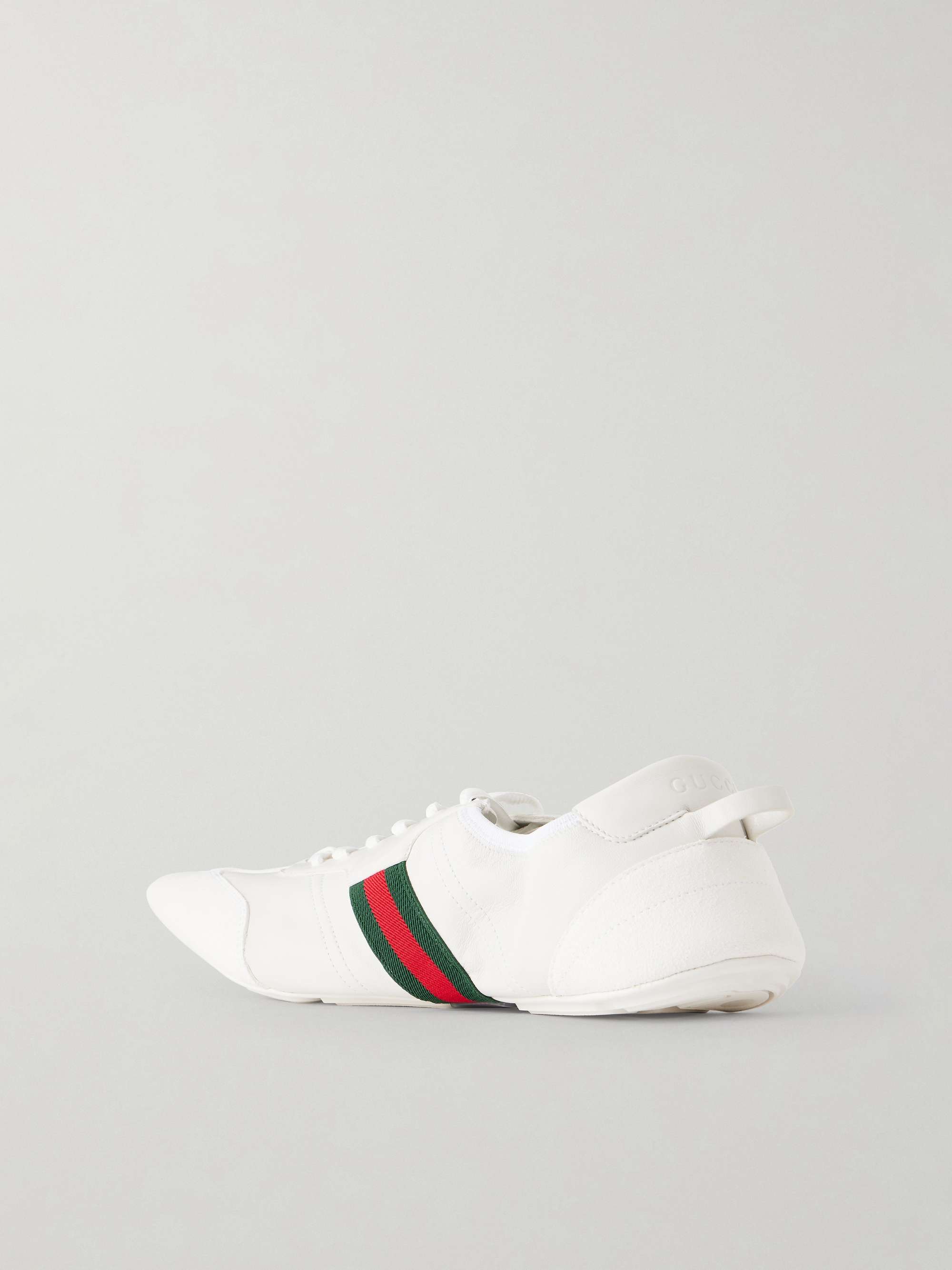 GUCCI Flex Suede-Trimmed Leather Sneakers for Men | MR PORTER OM