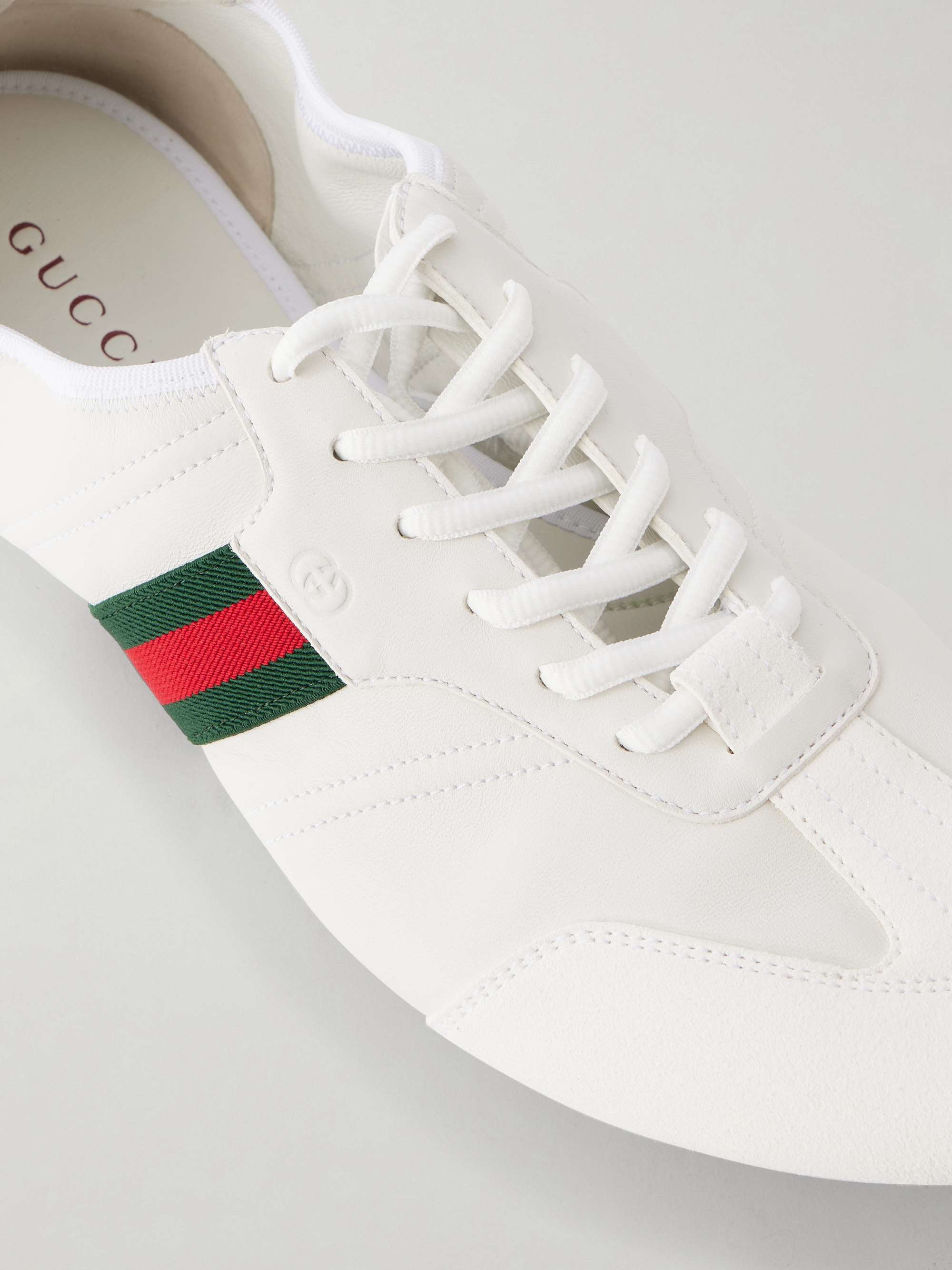 GUCCI Flex Suede-Trimmed Leather Sneakers for Men | MR PORTER OM