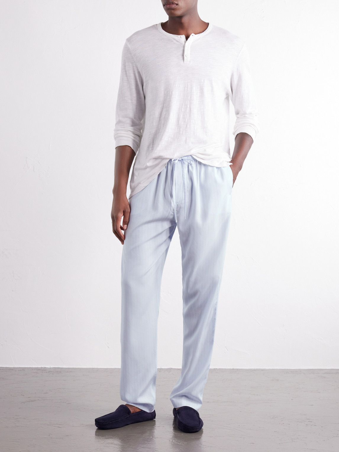 Straight-Leg Striped Tencel™ Lyocell Pyjama Trousers