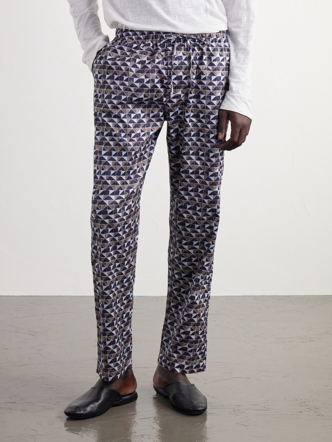 Printed Cotton-Sateen Pyjama Trousers