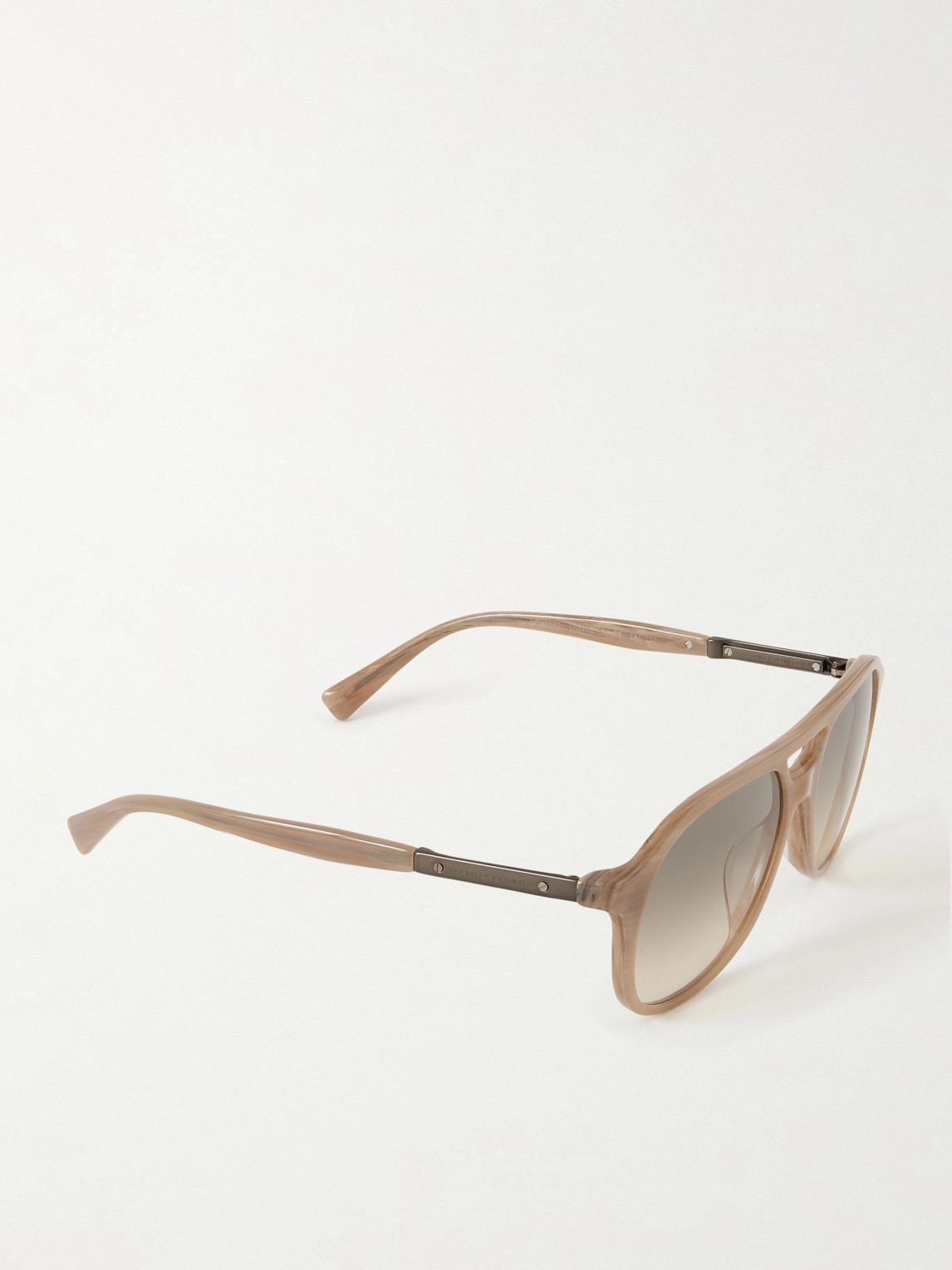  Brunello Cucinelli - Aviator-style Acetate Sunglasses - Men - Brown 