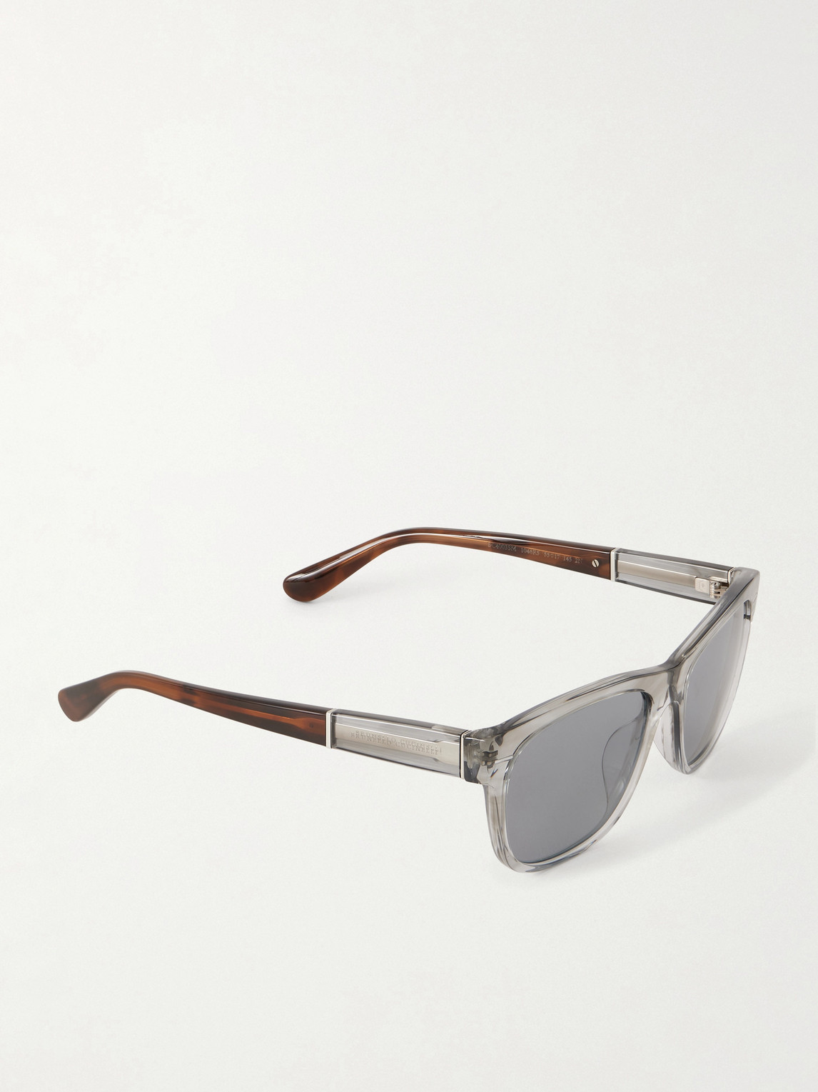  Brunello Cucinelli - Aviator-style Acetate Sunglasses - Men - Gray 