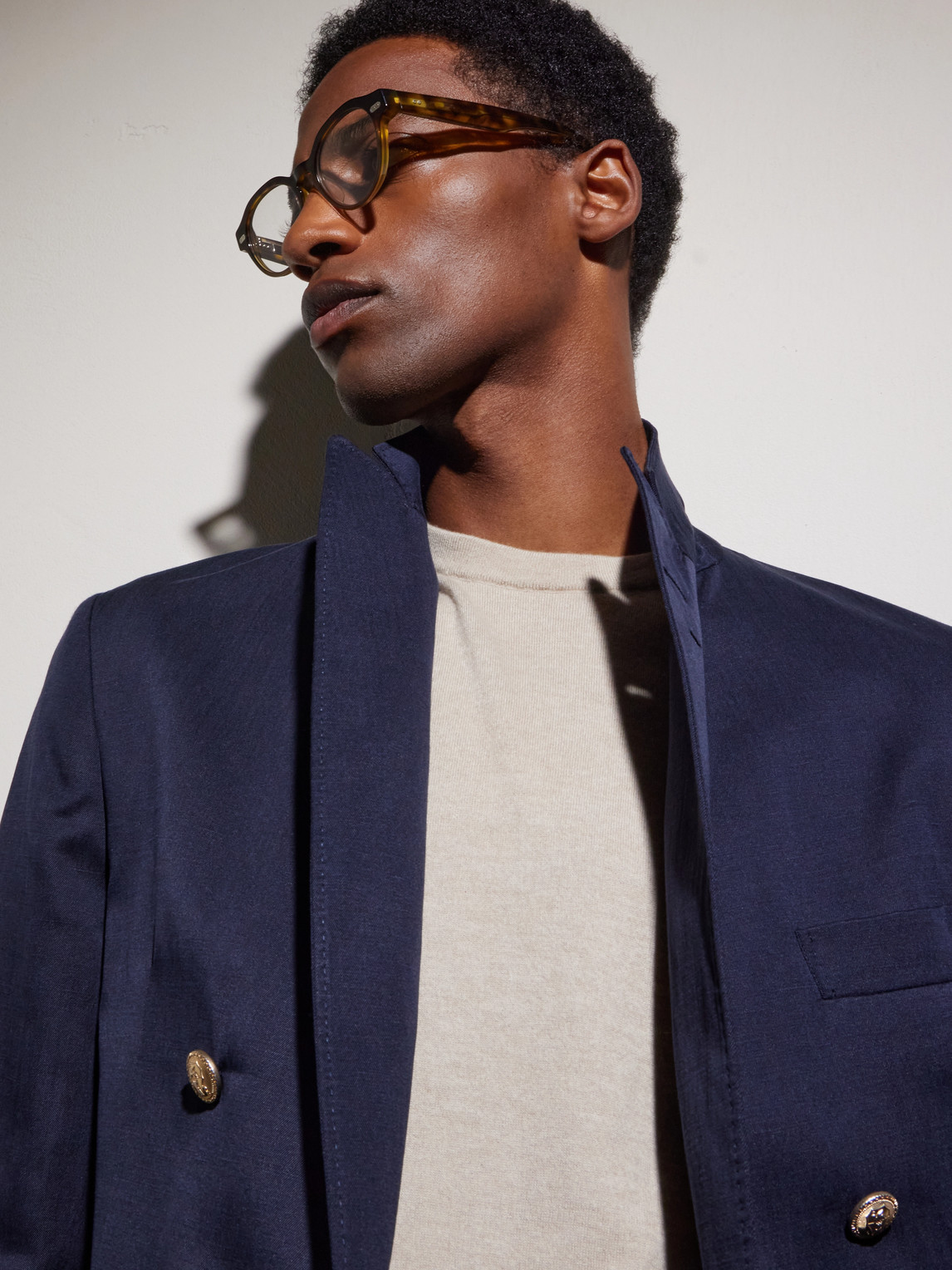  Brunello Cucinelli - Round-frame Acetate Glasses - Men - Brown 