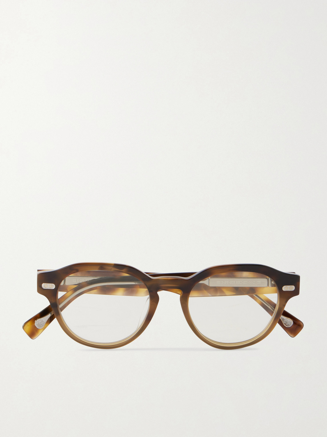Brunello Cucinelli Round-frame Acetate Glasses In Brown