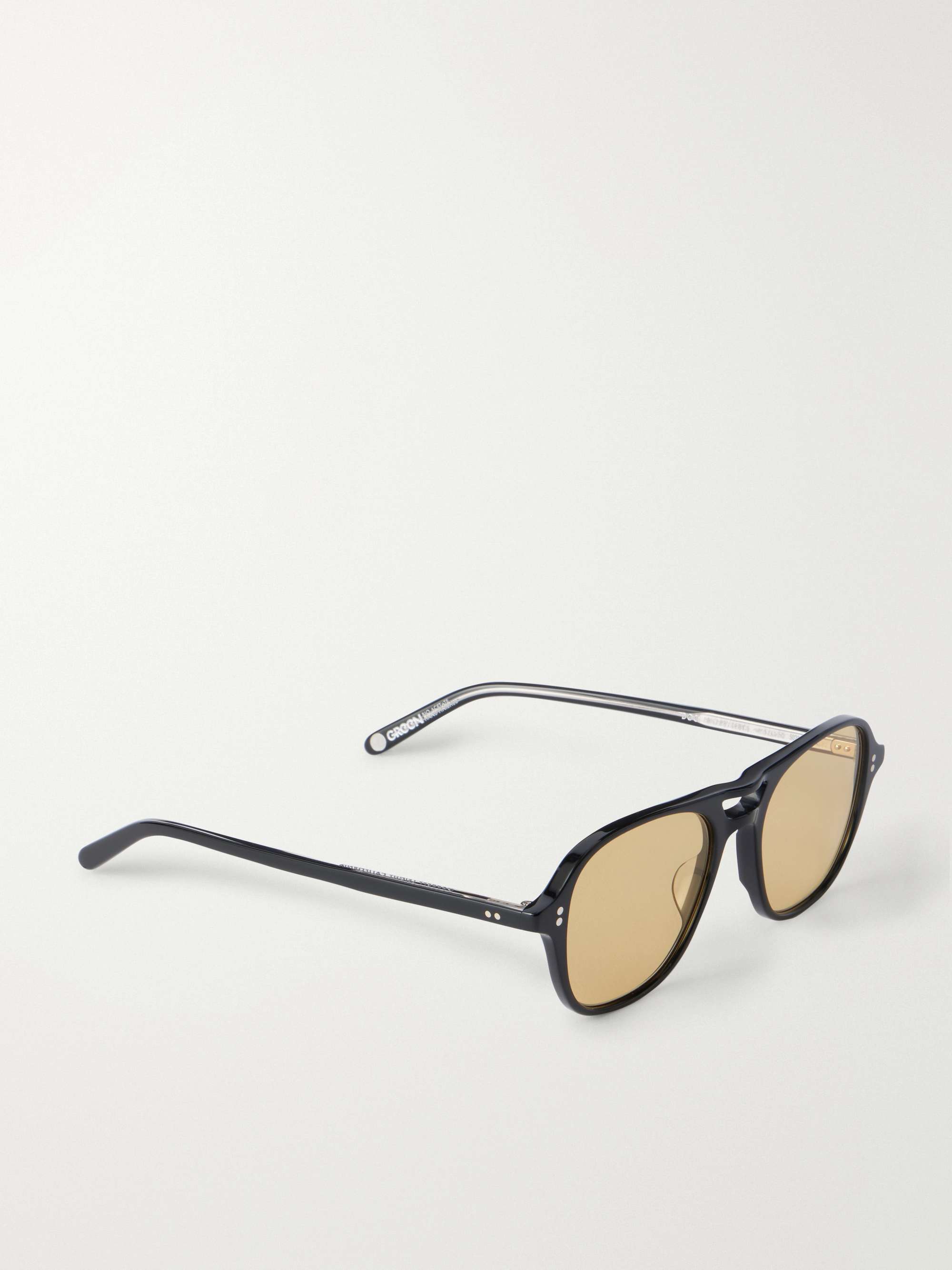 GARRETT LEIGHT CALIFORNIA OPTICAL Doc Aviator-Style Acetate Sunglasses