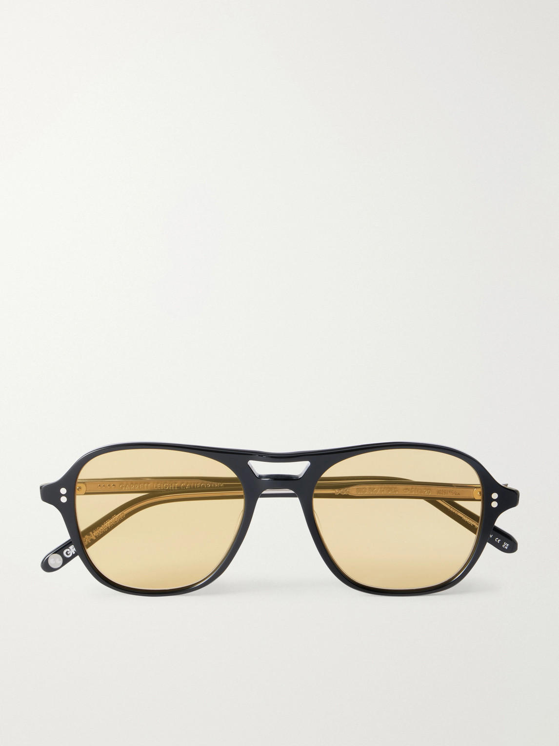 Garrett Leight California Optical Doc Aviator-style Acetate Sunglasses In Gold