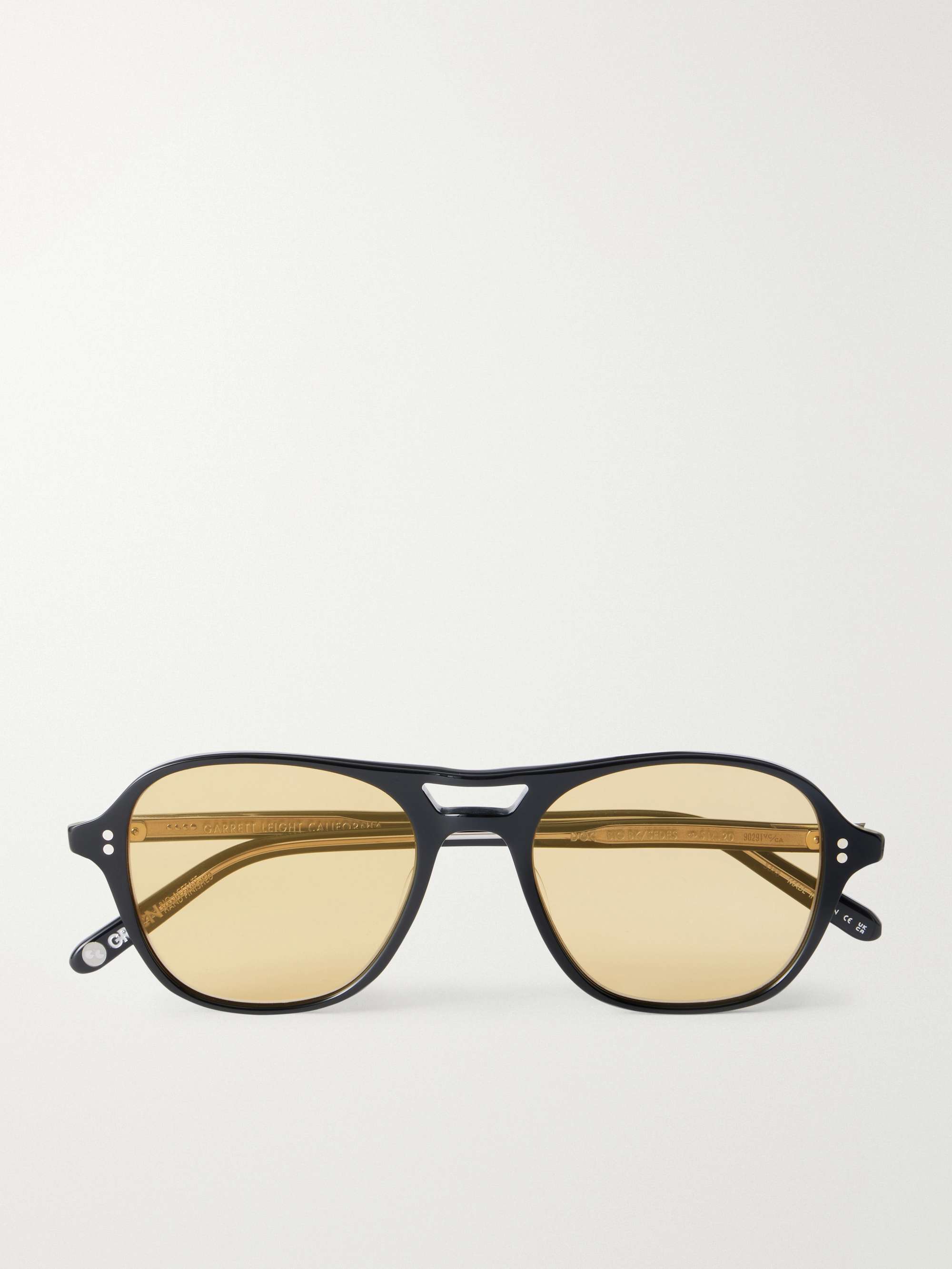 GARRETT LEIGHT CALIFORNIA OPTICAL Doc Aviator-Style Acetate Sunglasses