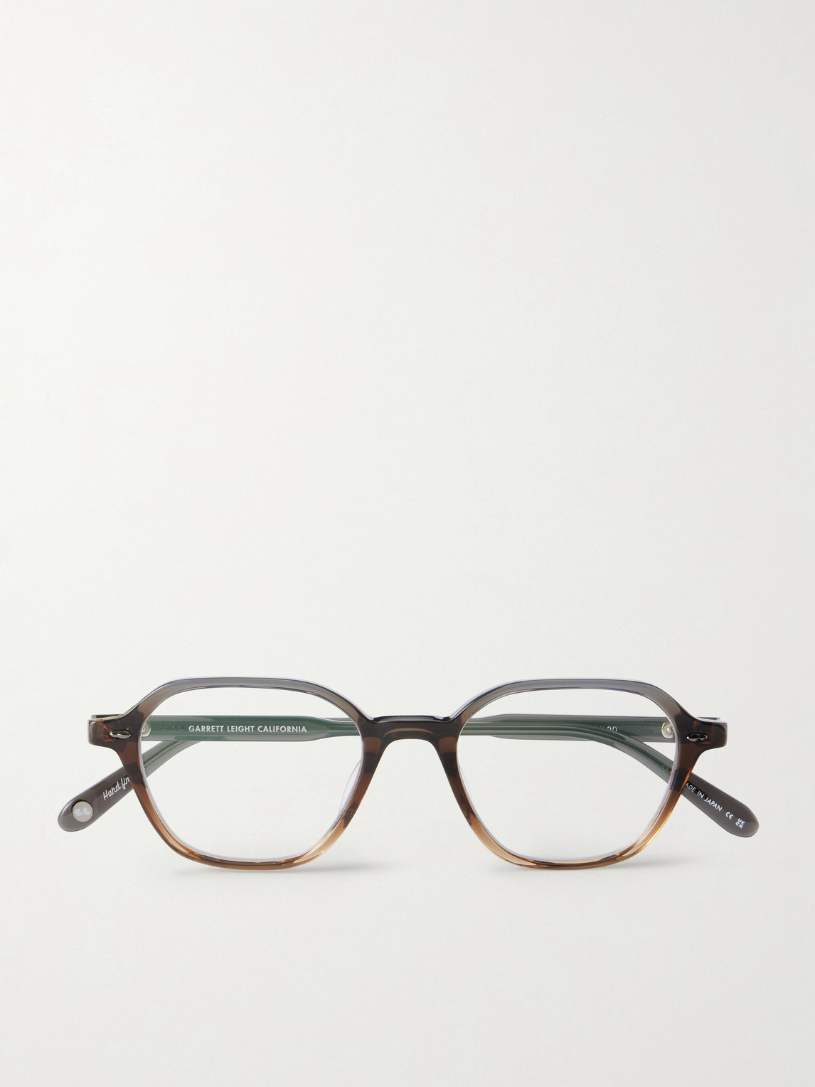 Garrett Leight California Optical Galloway Rectangular-frame Acetate Optical Glasses In Brown