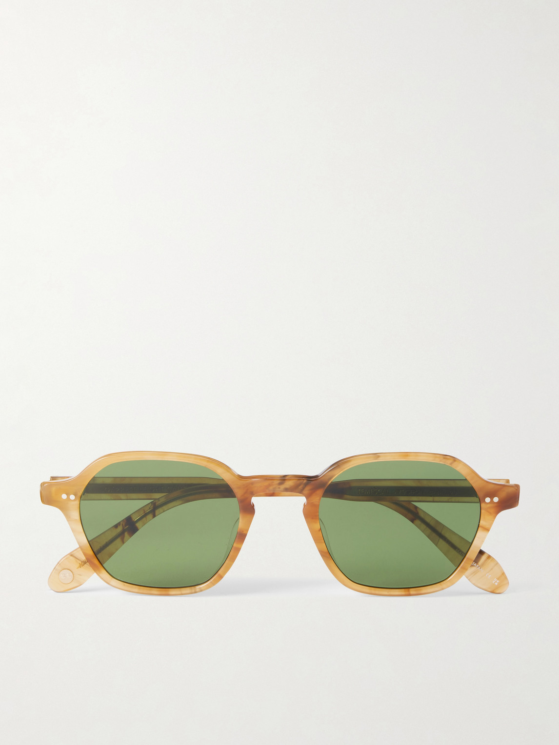 Garrett Leight California Optical Temescal Hexagon-frame Acetate Sunglasses In Green