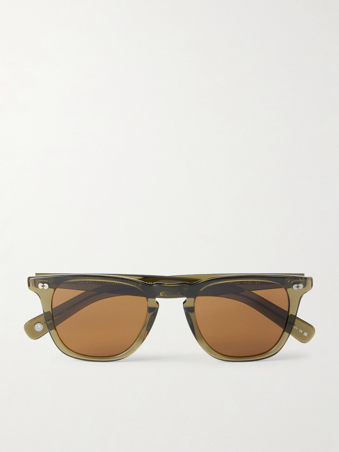 Garrett Leight California Optical Earvin Square-frame Acetate Sunglasses In Green