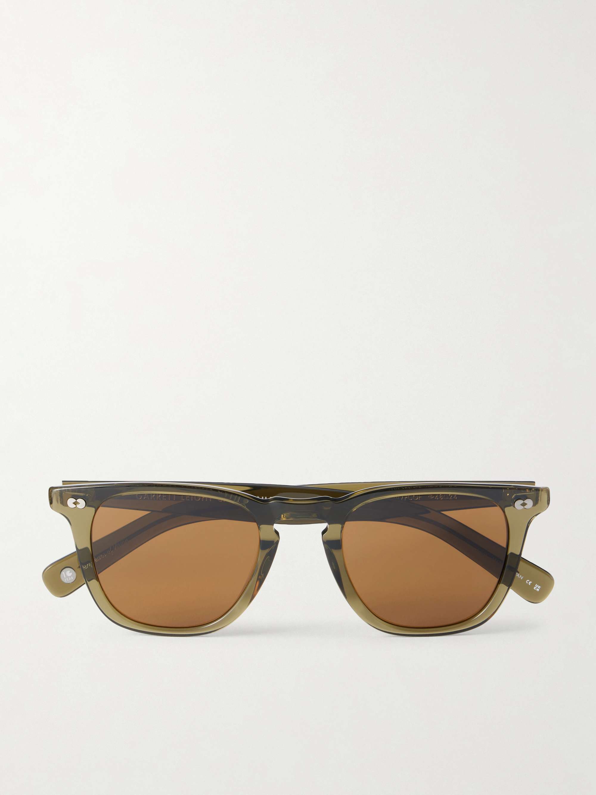 GARRETT LEIGHT CALIFORNIA OPTICAL Brooks X D-Frame Tortoiseshell Acetate Sunglasses