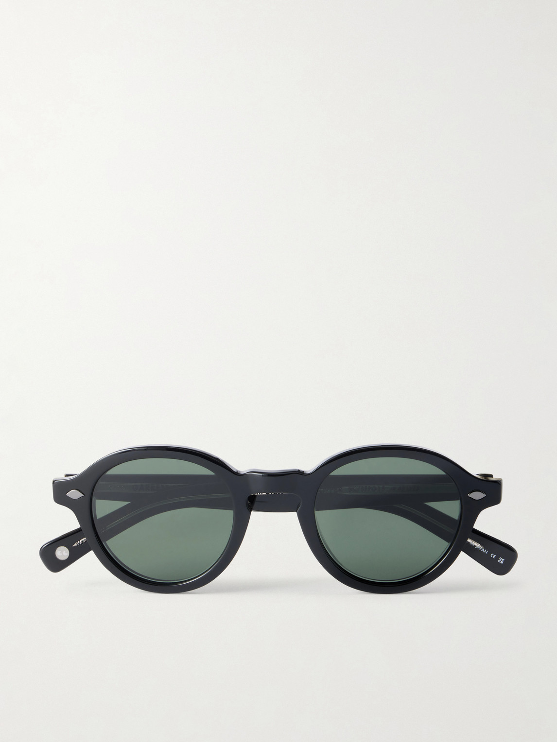 Garrett Leight California Optical Flipper Round-frame Acetate Sunglasses In Green