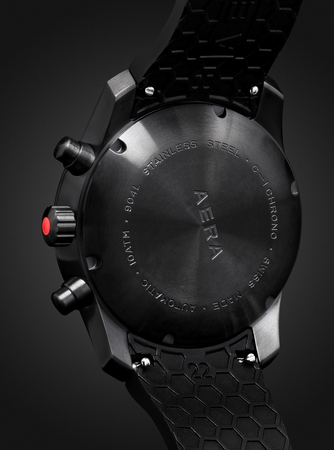  Aera - C-1 Chrono Automatic Chronograph 42mm Stainless Steel And Scuba Watch, Ref. No. C-1 Shadow - Men - Black 