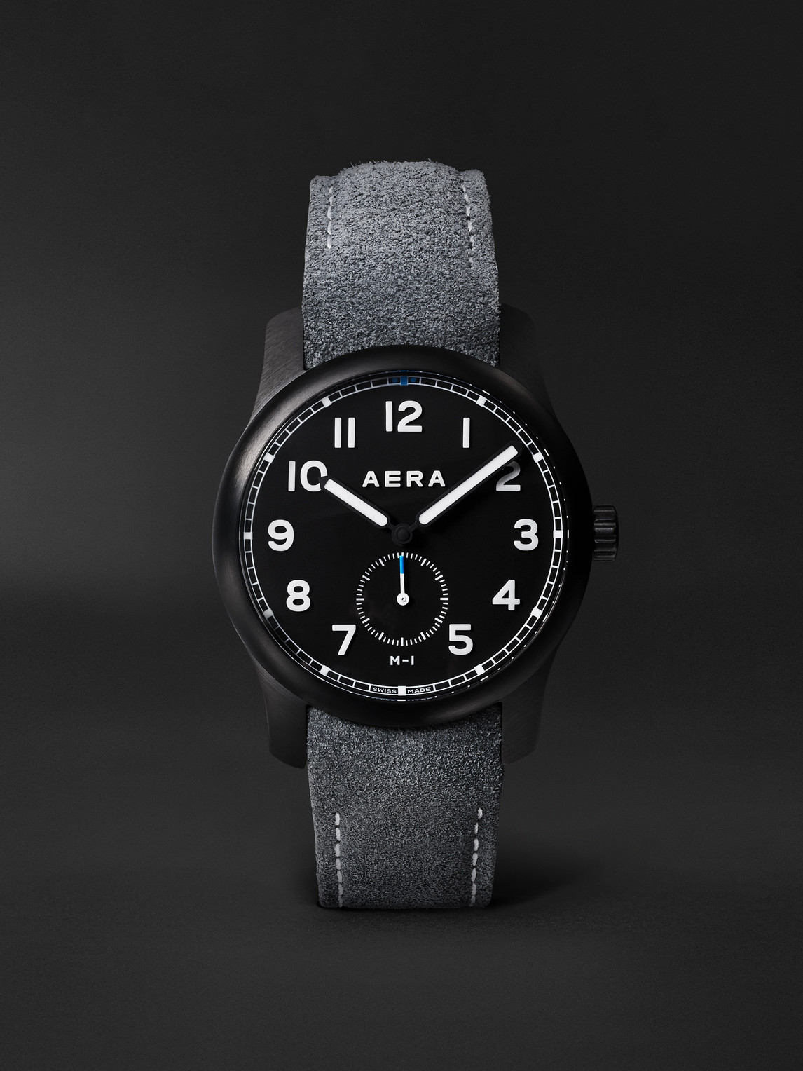 Aera – M-1 Blackbird Automatic 39mm PVD and Leather Watch