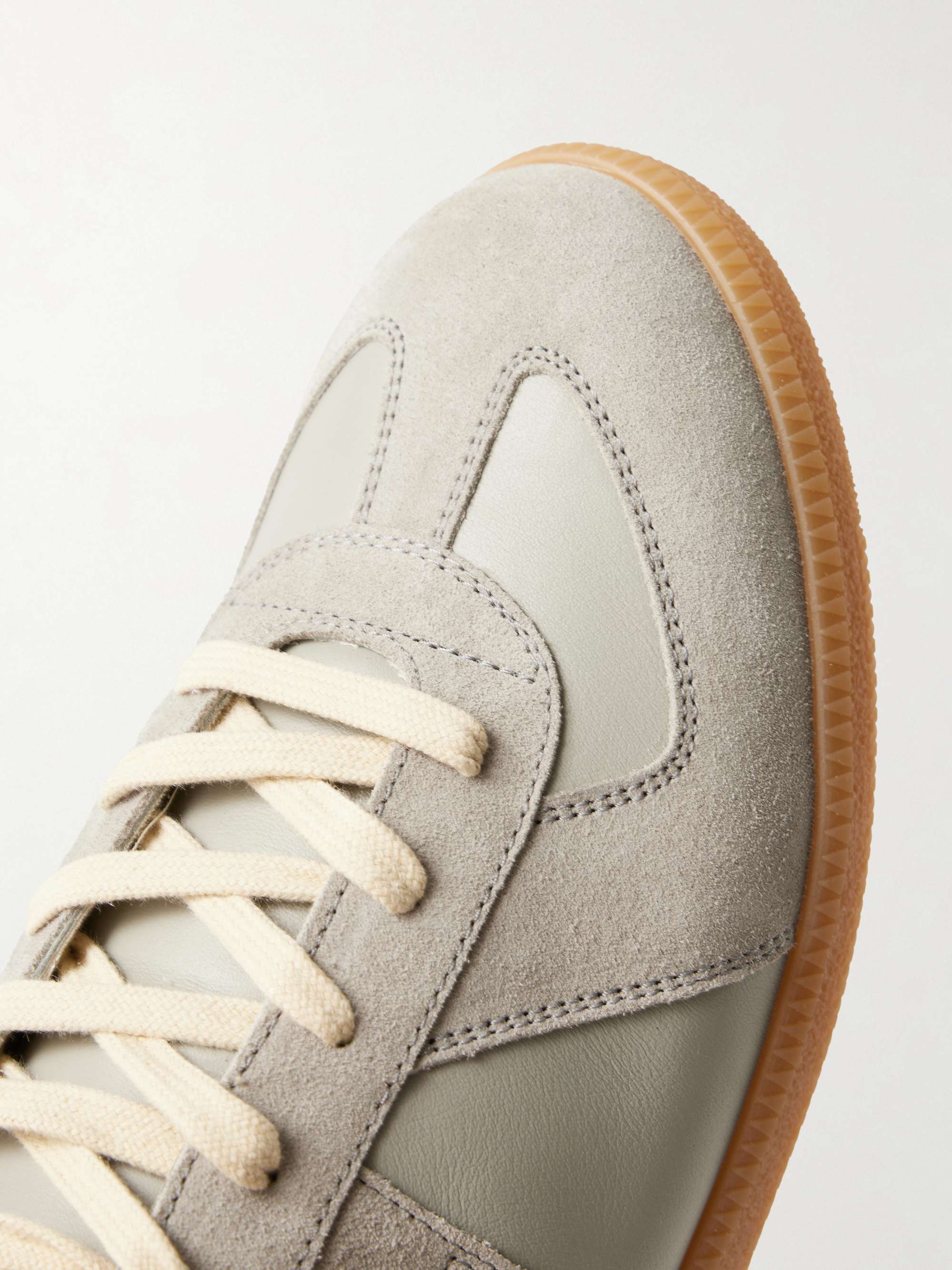 MAISON MARGIELA Replica Leather and Suede Sneakers for Men | MR PORTER
