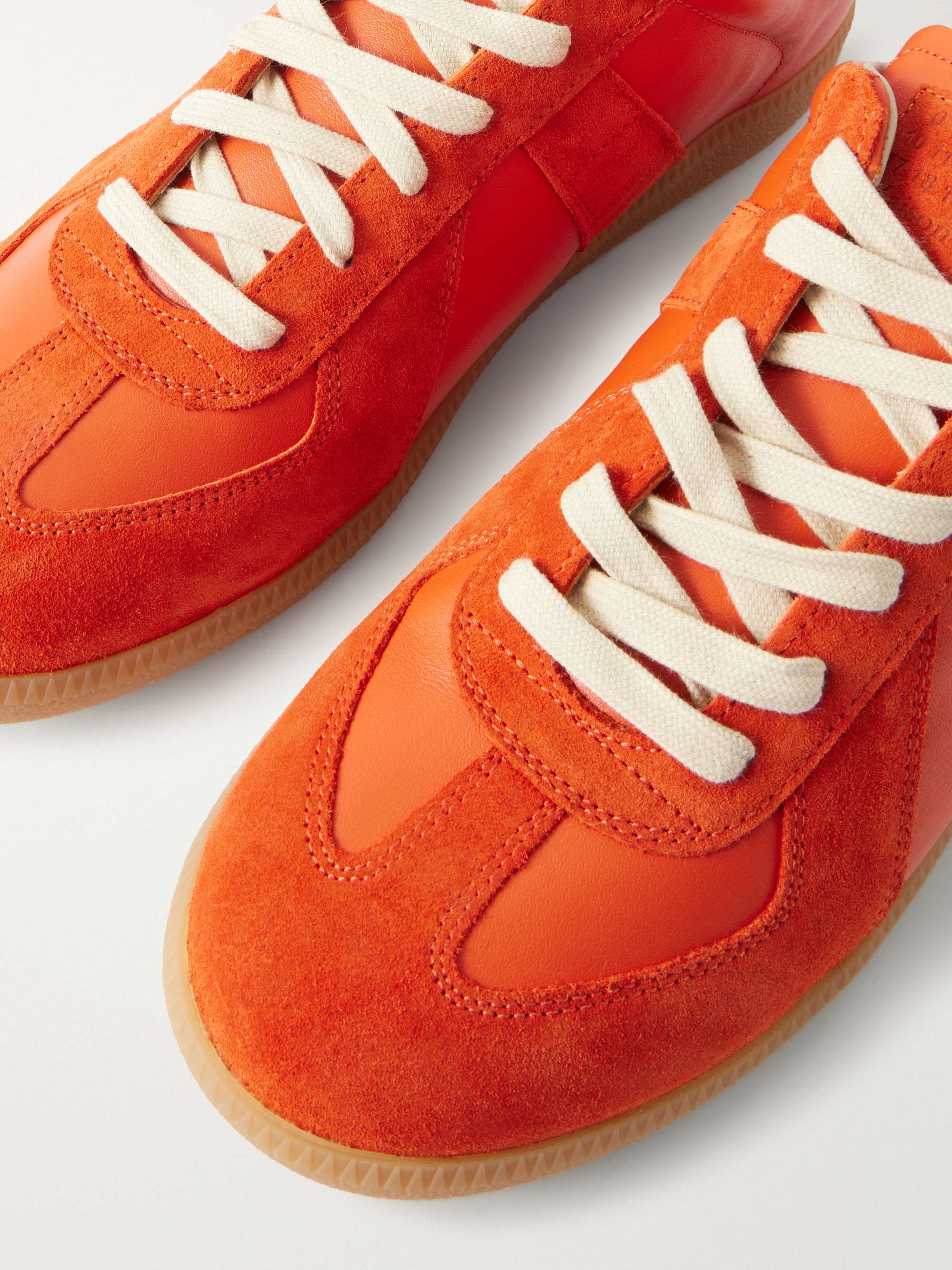 MAISON MARGIELA Replica Leather and Suede Sneakers for Men | MR PORTER