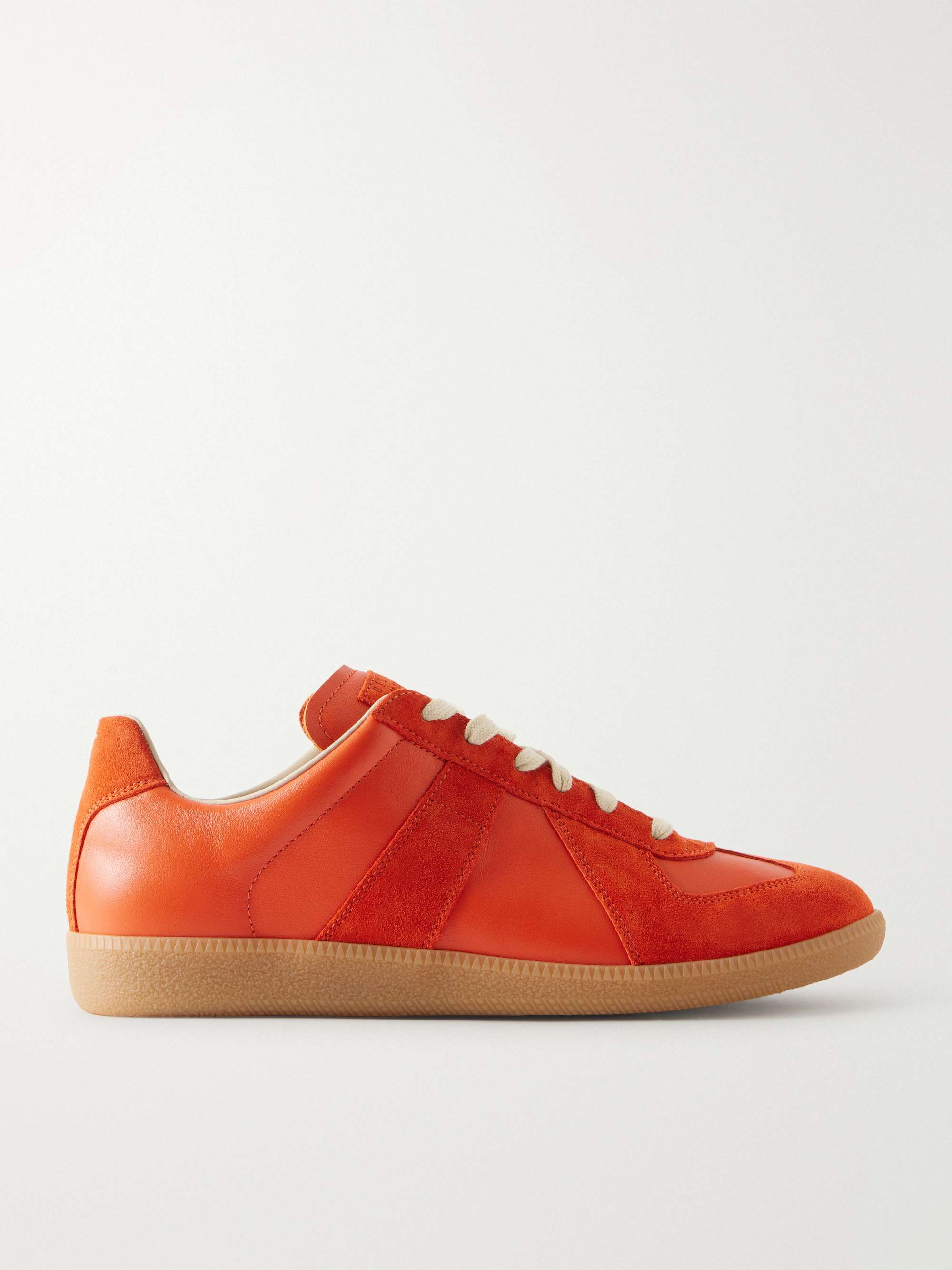 MAISON MARGIELA Replica Leather and Suede Sneakers