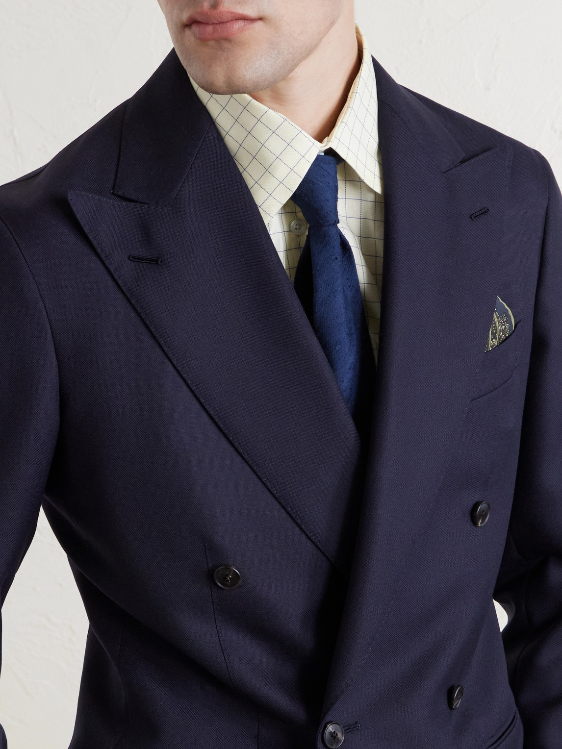 Rubinacci 9cm Silk Tie In Blue