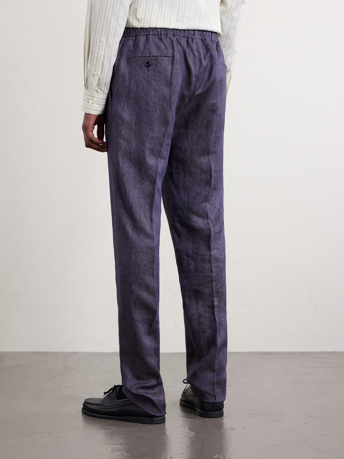Straight-Leg Linen Trousers