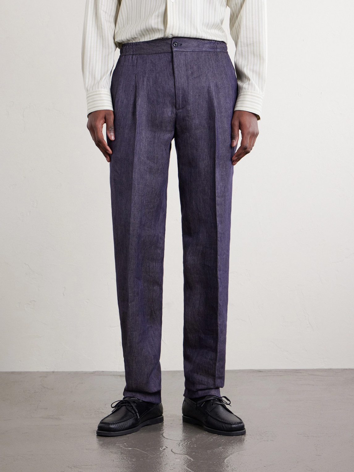 Straight-Leg Linen Trousers
