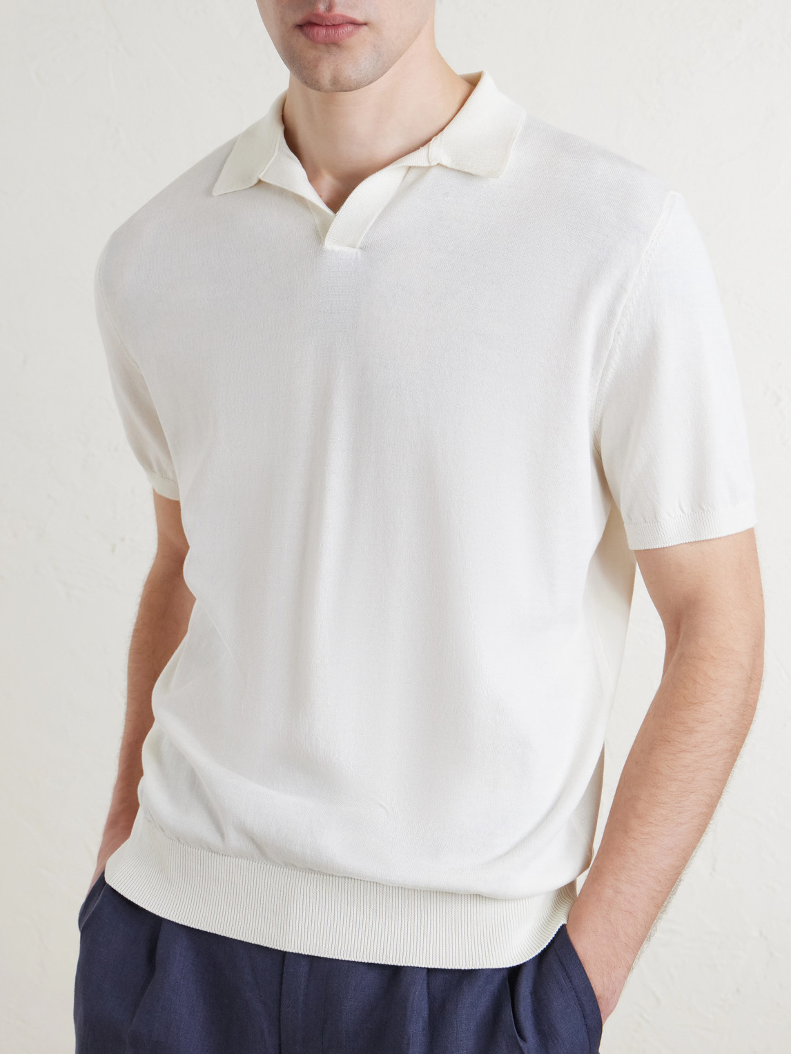  Rubinacci - Cotton Polo Shirt - Men - Neutrals - It 46 