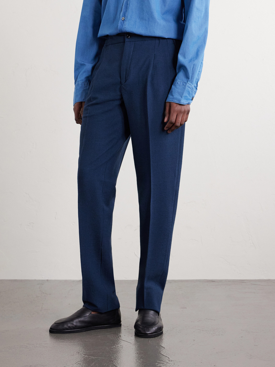 Straight-Leg Linen Trousers