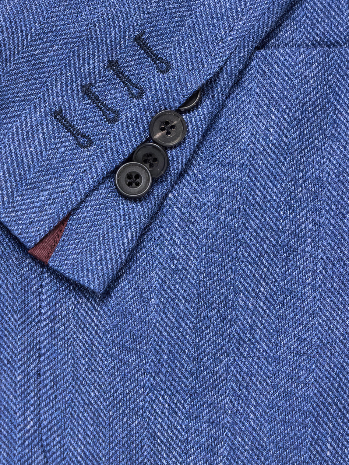 Rubinacci Double-breasted Linen And Wool-blend Suit Jacket In Blue