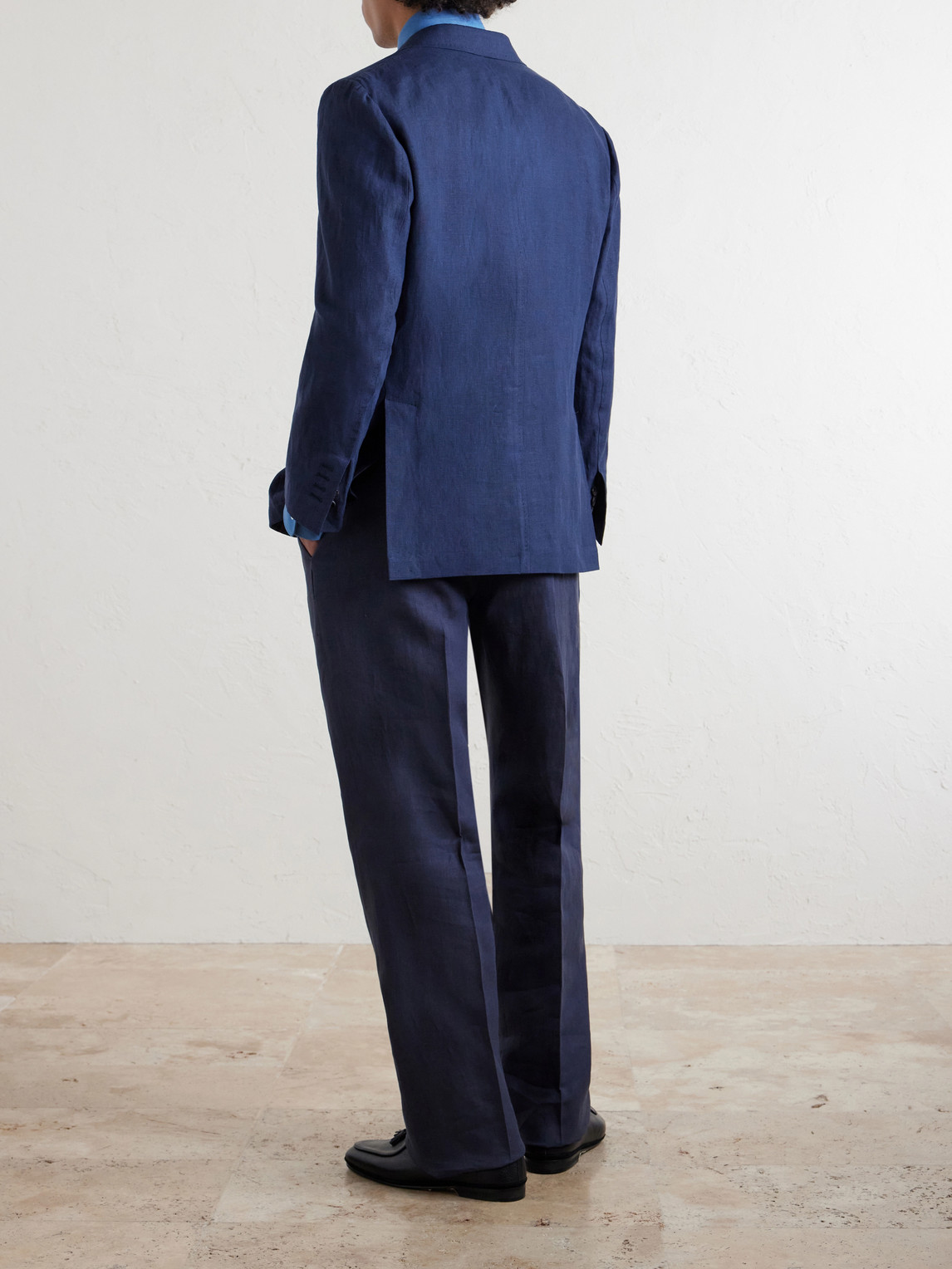 Rubinacci - Linen Suit Jacket - Men - Blue - It 46 