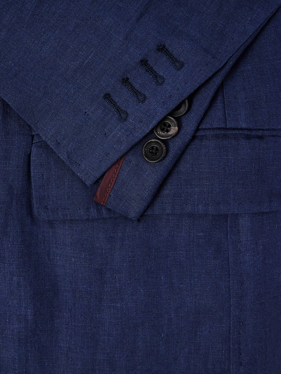 Rubinacci Linen Suit Jacket In Blue