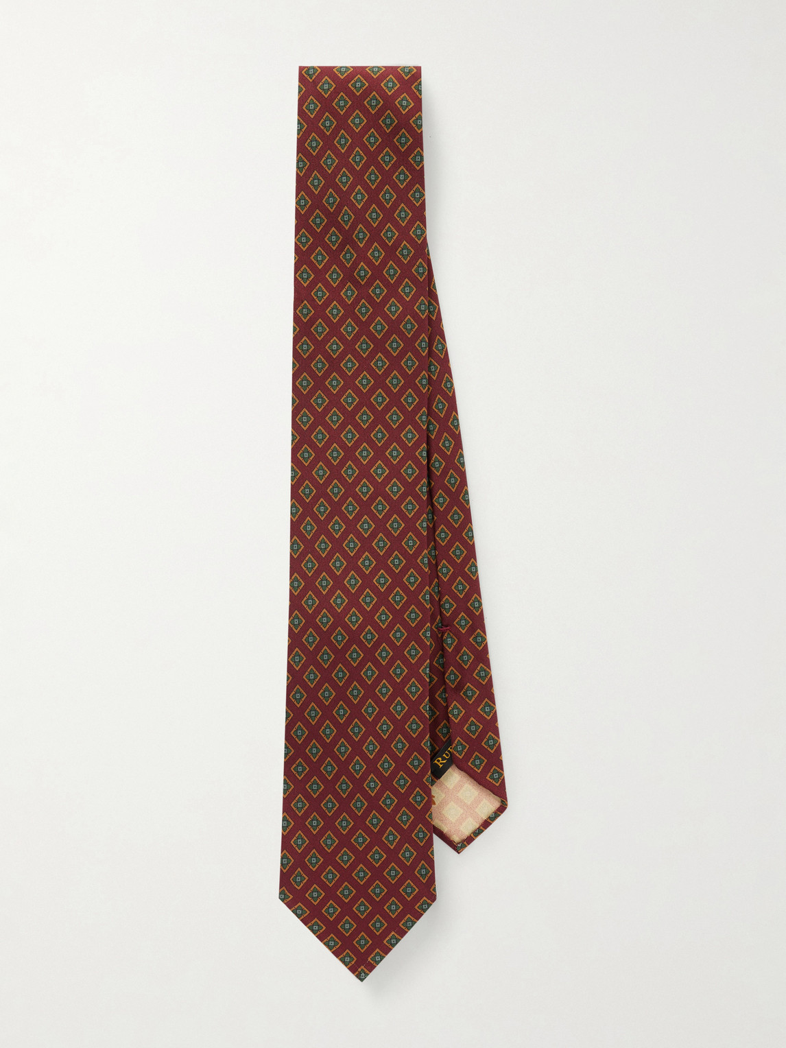 Rubinacci 9cm Printed Silk-twill Tie In Red