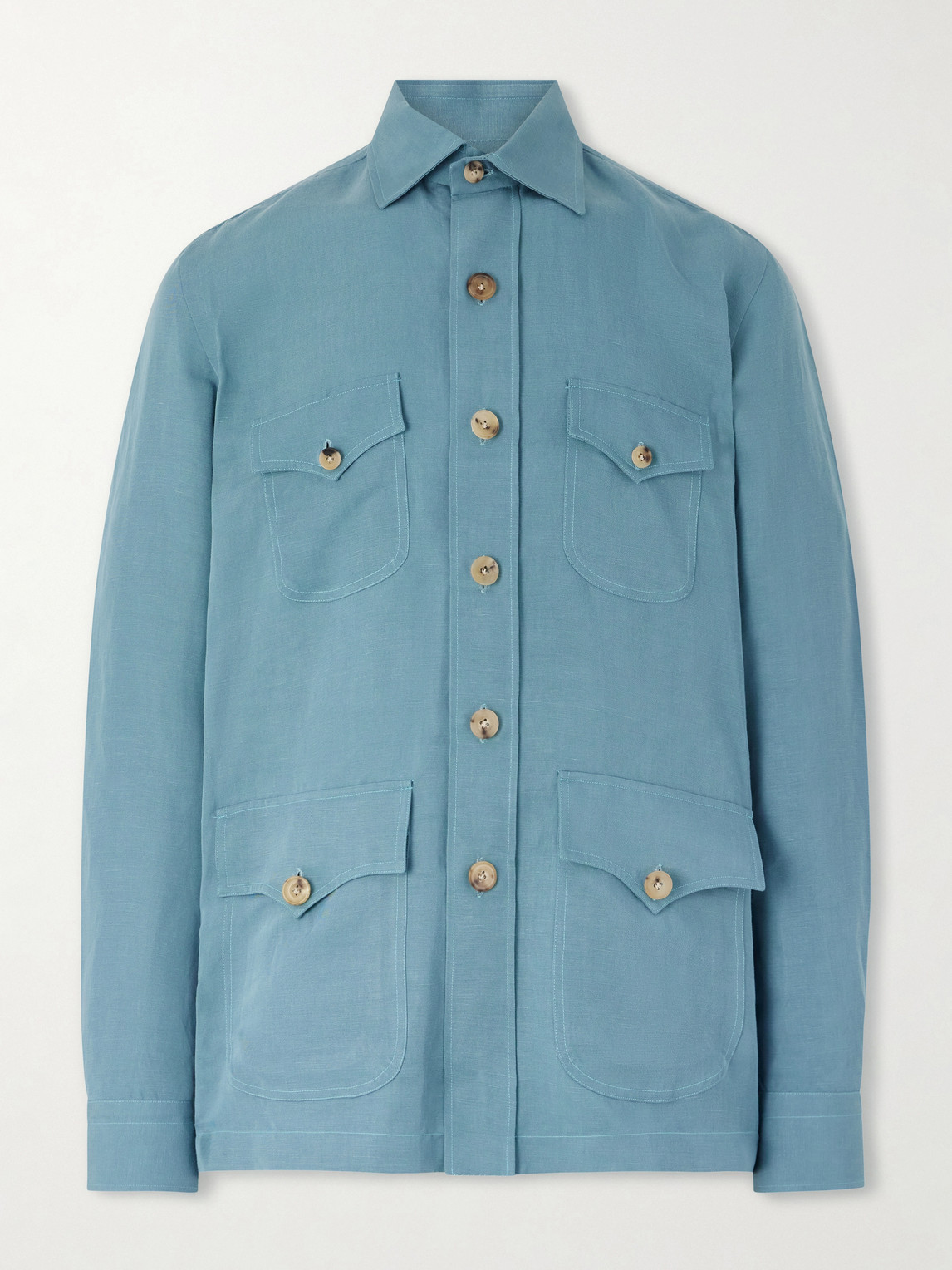 Rubinacci Safari Overshirt In Blue