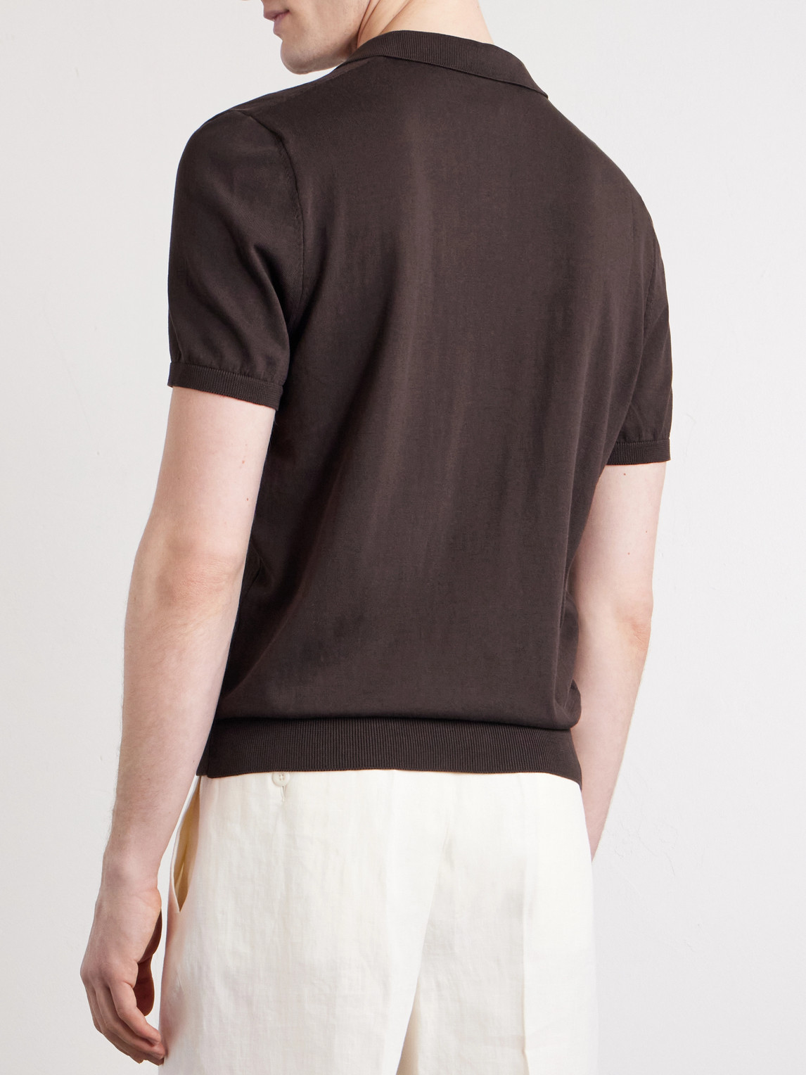  Rubinacci - Cotton Polo Shirt - Men - Brown - It 46 